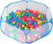 Portable Cute Blue Hexagon Children Ball Pit, Indoor/Outdoor Easy Folding Play Pool with Carry Tote