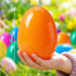 PNIOTAIN 12 6 Inch (Pure-12Pcs) Pcs Large Easter Eggs Fillable, Colorful Jumbo Plastic Empty Egg Stand Upright