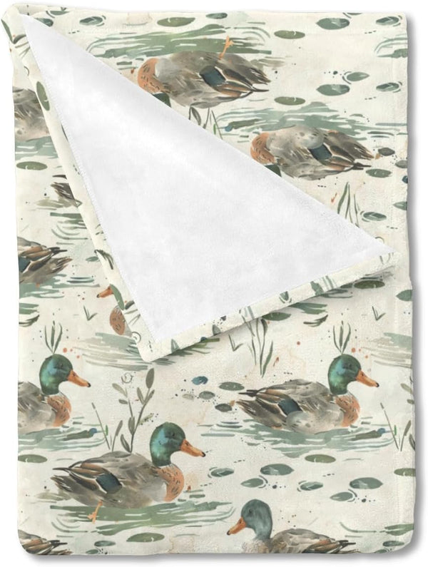 KuphiL10C Unisex Mallard Ducks Theme Baby Nursery Throw Gift Blanket for Boys Girls,