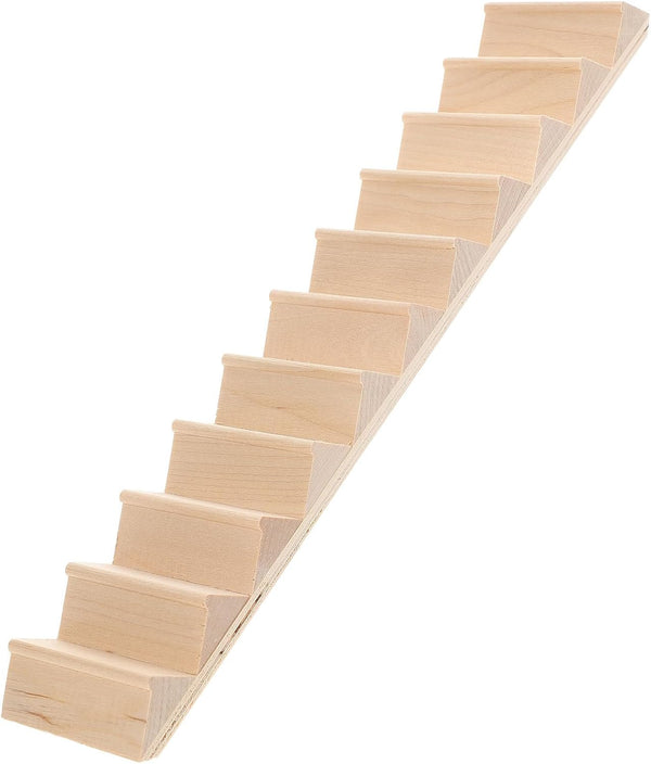 Artibetter Mini Staircase Wooden 1/12 DIY Stairway Accessory Model - Without Armrest for Mini House Scene