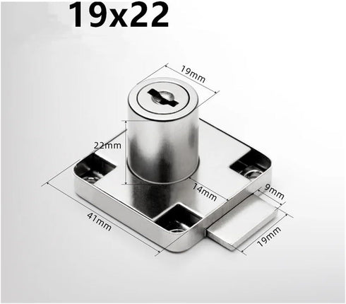 QXCIVR 19x22) Drawer Lock Cabinet Drawer Locks Furniture Hardware Desk Wardrobe Bedside Bookcase Lock(Black