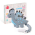 Baby Teething Toys for 3-12 Months, Dinosaur Teether Pain Relief Toy with Pacifier Clip Holder Set, Freezer Safe (Grey)