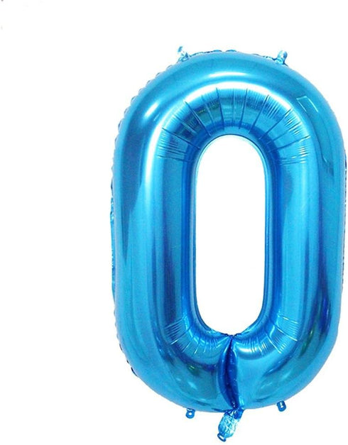 40 Inch Blue Big Number Balloons Kit for Happy Birthday Party Decorations, Foil Mylar Helium Baby Shower