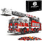 BYWbricks City Ladder Fire Truck Building Blocks Set (711 pcs) Toy Station Firetruck