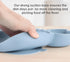 ROCCED Suction Plates for Baby, Silicone Divided Plates with Spoon Fork Set for Toddler Dishes (Crab Dusty Blue)