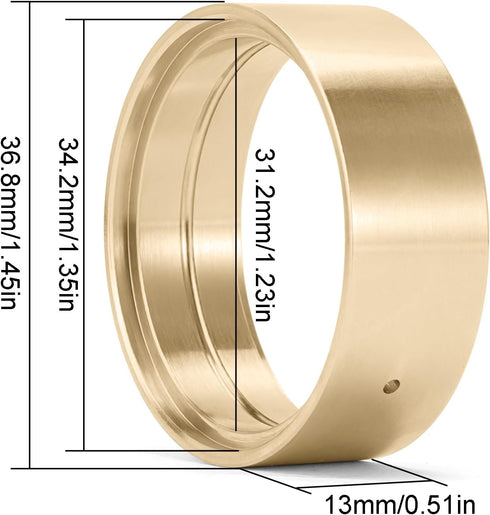 INJORA Brass Inner Beadlock Rings - 27g/pc 1.3" Wheel Weights for 1/24 1/18 RC Crawler Upgrade
