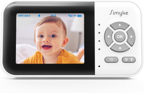 Simyke BME28 Video Baby Monitor Add-on Display IPS Screen Compatible with Baby Monitor