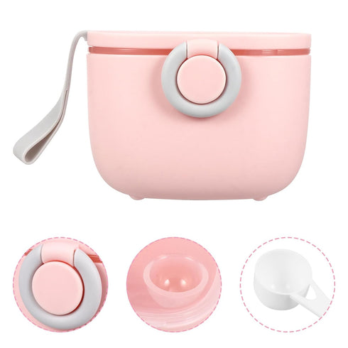 ERINGOGO Portable Large-Capacity Milk Powder Box with Spoon Secure PP Formula Dispenser for Moist-Heat Sterilizable