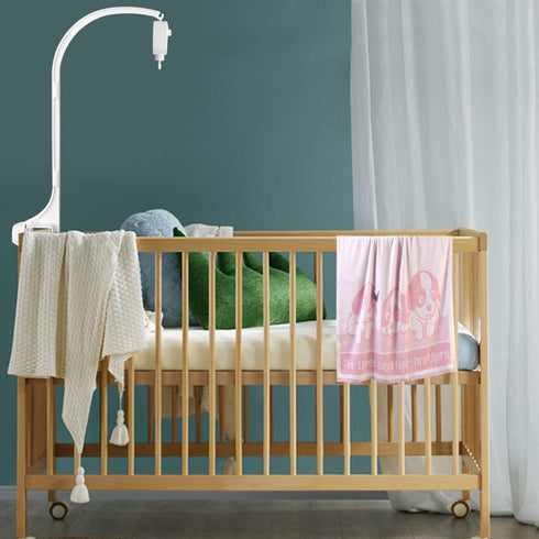AIFUDA 25 Inch Baby Musical Crib Mobile Bed Bell Holder Infant Bed Decoration Toys Rotating Music Box Nut Screw Arm