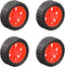 uxcell 30mm Rubber RC Wheel Tires, 4pcs, Red and Black for DIY Model Robots