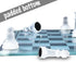 Gamie 14 Inch Glass Chess Set for 2 Players - Elegant Design - 32 Frosted and Clear Pieces - Durable Build