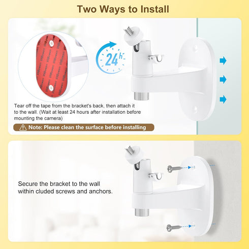 GAHOGA HB6550/HB6560/HB6240/HB65/HB6148/HB6339 SM935E, 360 Adjustable Baby Monitor Wall Mount for HelloBaby & ANMEATE