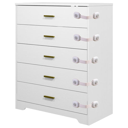 Fursafe&Q Baby Cabinet Locks, Child Safety Proofing Strap Locks for Furniture Kitchen, No Drill Multi-Purpose (ZGrey,