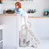 Mloong Counter Kids Step Stool Foldable for Bathroom Sink, Easy Folding Non-Slip Bathroom Stool Toilet Potty Training