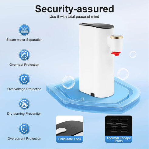 XEJMEOO 1500W 5 Bottle Warmer, Instant Baby Bottle Warmers with LED Display Screen Mineral/Bottled Water Dispenser
