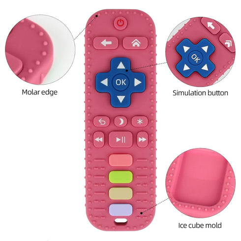 Store 2Pack Set Fu Silicone Teething Toys for Infant Toddlers Remote Control Shape Teethers for Babies Chew Toys Relief