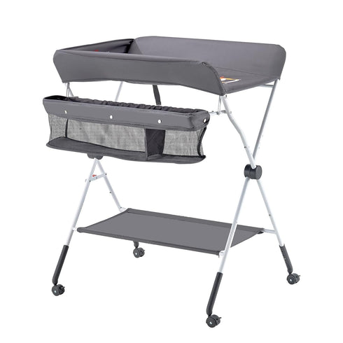 VEVOR Baby Changing Table, Foldable Diaper Change Station with Side Basket, Adjustable Height Changing Table