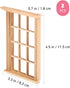 2 Pcs Mini Furniture Doll House Miniature Window Frame Model Decoration