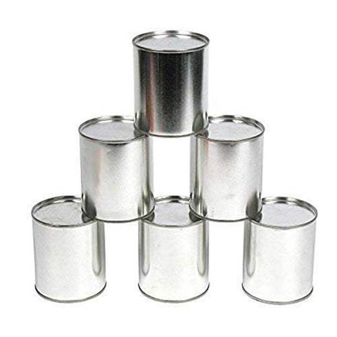 U.S. Toy Metal Carnival Cans, Silver (GS93)
