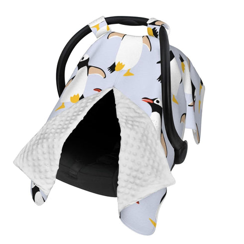 Zhbvncp Cute Penguins Baby Car Seat Cover & Breastfeeding Nursing Cover - Breathable