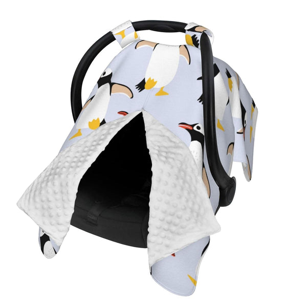 Zhbvncp Cute Penguins Baby Car Seat Cover & Breastfeeding Nursing Cover - Breathable