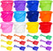 BeneFine 12 Pack Sand Buckets and Shovels for Kids 7.48 Inches | Beach