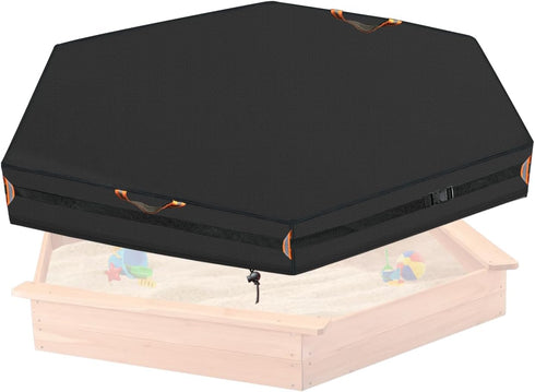 Outdoor Hexagonal Sandbox Cover with Two Night-Vision Reflective Handles and 5-Meter Webbing