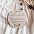ZAAWUUT 3.9-Inch Wooden Name Announcement Sign,Small Hello World Newborn Birth Announcement Sign,Photography Props