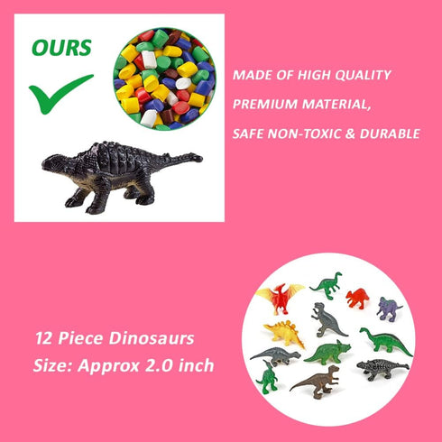 Dino Eggs Dig Kit, 12 Pack Dinosaur Excavation Science Experiments for Kids 4-12, Easter Basket / Stocking Stuffers