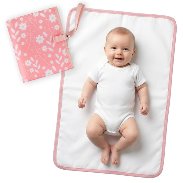 Portable Diaper Changing Pad for Baby - Waterproof Compact Changing Mat with