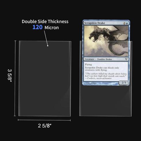 200 Count, Foldermax Clear Penny Card Sleeves Card Protectors Sleeves for Baseball Cards, Game Cards and Trading Cards