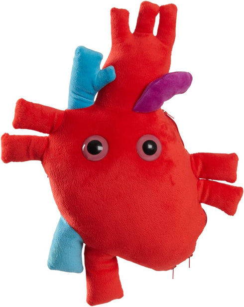 GIANTmicrobes Deluxe 15" Heart Plush with Blood Cells - Anatomical Heart Gifts for Cardiologists