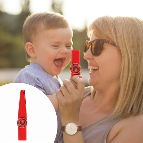 LovesTown Kazoos - 6 PCS Metal Kazoos Flute for Kids Gift Party Favor Bag Fillers