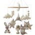 Animal Mobile for Crib - A Handmade Neutral Woodland Crib Mobile with