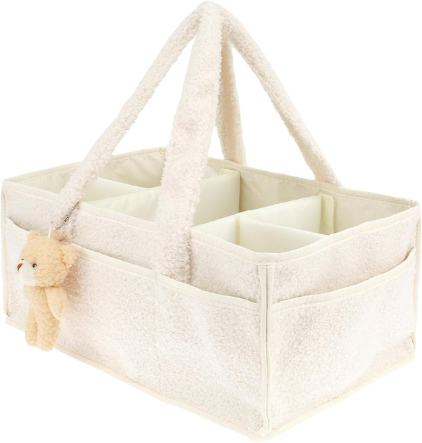 Kandishiex US Baby Diaper Caddy with Removable Dividers Portable Diaper Caddy Organizer Practical
