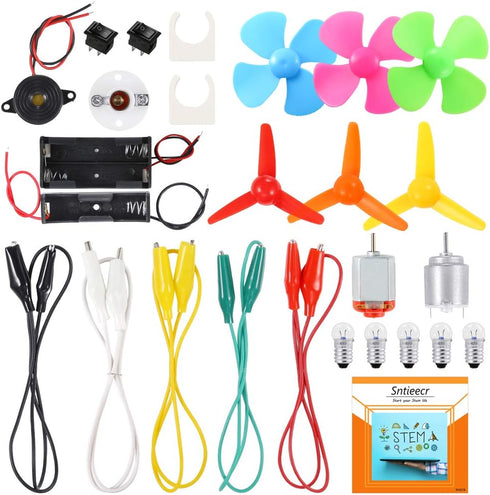 Sntieecr Electric Circuit Motor Kit, Science Experiment Educational Montessori Learning Kits Set