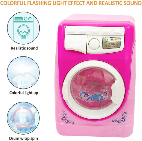 Mini Simulation Washing Machine Toy for Kids - Fun Dollhouse Accessory