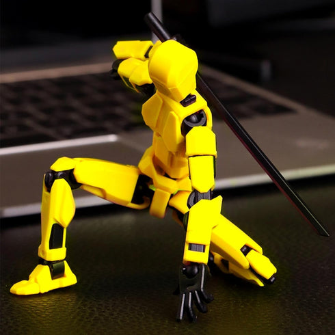 Rugwun 13 13 3D 13 (5pcs) Titan Action Figure,Lucky Robot Action Figures,Funny Printed Multi Jointed Action
