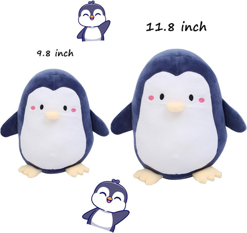 Penguin Plush Pillow, Soft Stuffed Animal Hugging Toy Gifts for Birthday, Valentine, Christmas, 9.8 Inch