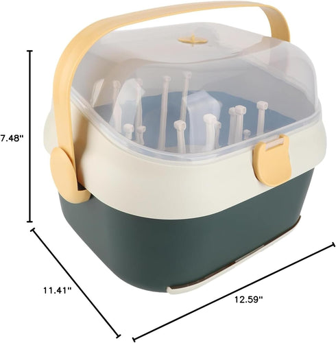 ZJchao Baby Bottle Organizer, Baby Bottle Drying Rack Small and Compact Draining Bottle Organizer Baby with Thickened