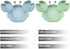 PandaEar 2 Pack Silicone Suction Plate for Baby, Divided Unbreakable Toddler Food Plate with 2 Pack Spoons for Self Feeding, Toddler Utensils Feeding Set Baby Eating Supplies, Crab Shape -Blue&Green by PandaEar
