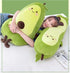 27 Inch Large Green Simulation Avocado Plush Toy Doll, Holiday Warm Gift Plush Toy Pillows (Seated-35Inch)