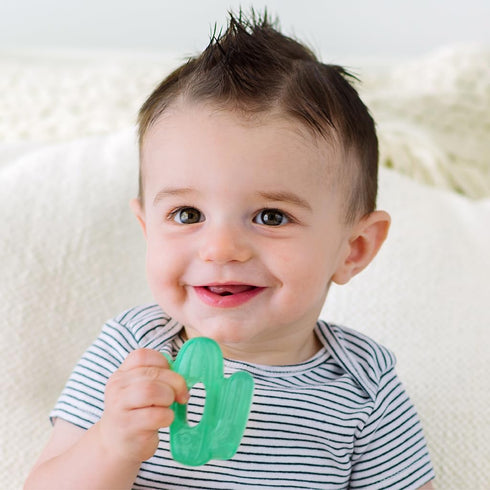 Set 2 Itzy Ritzy Water-Filled Teethers - Cold Cutie Coolers Textured On Both Sides to Massage Sore Gums & Emerging