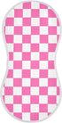 J JOYSAY 22''x11'' 4 Set sizex2 Checkered Plaid Hot Pink Baby Burp Cloths for Boys Girls Large Cotton Layer Burp