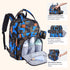 Set Navy Blue Portable Changing Pad with Camo Diaper Bag