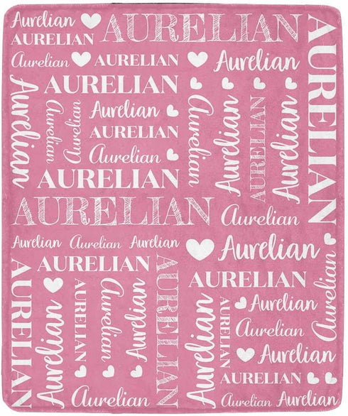 Personalized Baby Blankets for Boys Girls with Name, Custom Kids Blanket for
