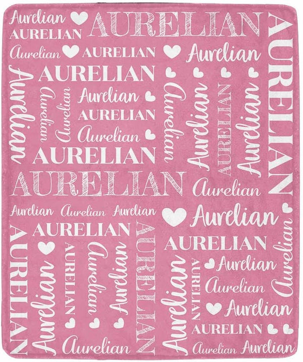 Personalized Baby Blankets for Boys Girls with Name, Custom Kids Blanket for