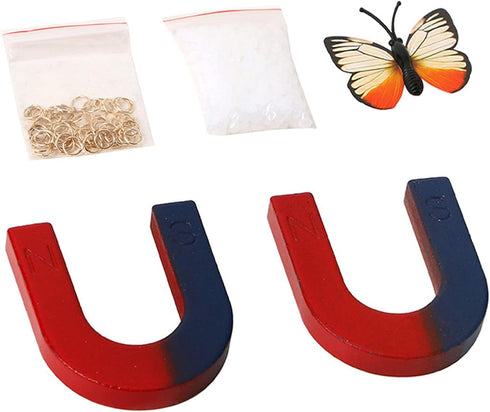 Physics Science Magnets Set for Experiment Education, Horseshoe U-Shaped Magnets Kit for Kids Students
