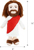 June Garden 14" Plush Religious Figure - Jesus Stuffed Doll, Baptism Gift for Christ Religious Savior