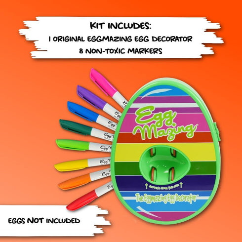 Set 8 3 Eggmazing Egg Decorator Easter Egg Decorator Kit - Arts and Crafts - Includes Egg Decorating Spinner